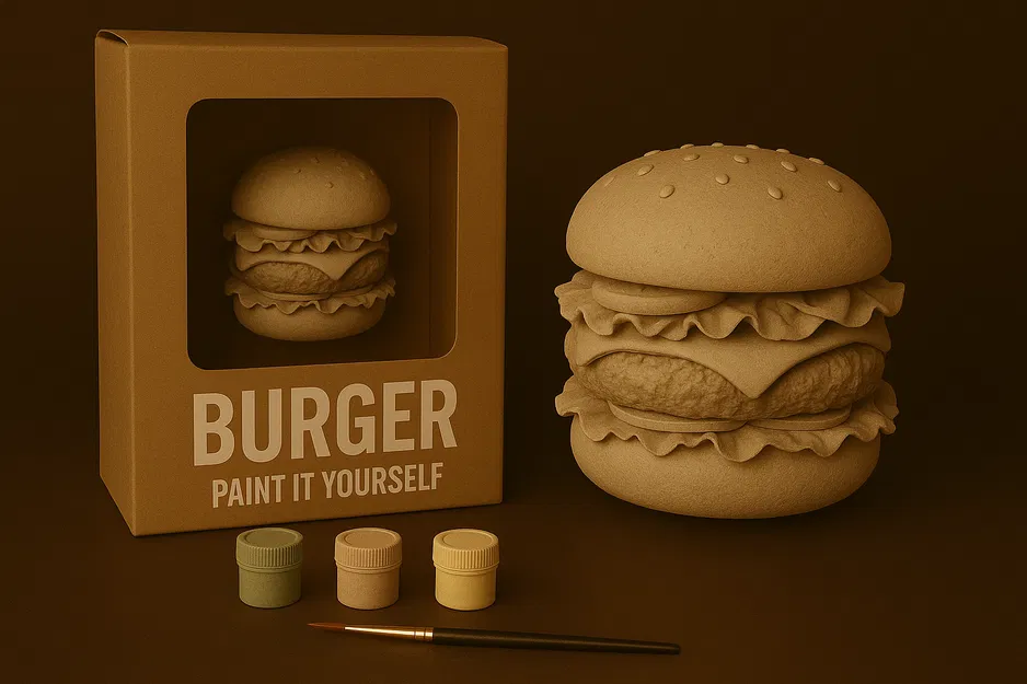 Burger – Mô hình tự tay tô màu - Image 1