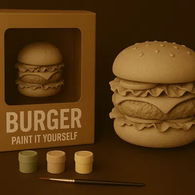 Burger – Mô hình tự tay tô màu
