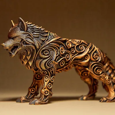 Tượng Sói Nghệ Thuật (Designer WOLF Sculpture) - Mô hình in 3D độc đáo