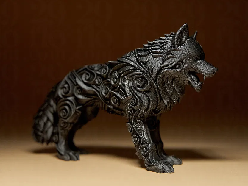 Tượng Sói Nghệ Thuật (Designer WOLF Sculpture) - Mô hình in 3D độc đáo - Image 4