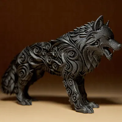Tượng Sói Nghệ Thuật (Designer WOLF Sculpture) - Mô hình in 3D độc đáo