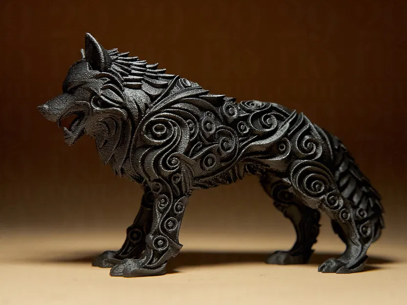 Tượng Sói Nghệ Thuật (Designer WOLF Sculpture) - Mô hình in 3D độc đáo - Image 5