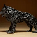 Tượng Sói Nghệ Thuật (Designer WOLF Sculpture) - Mô hình in 3D độc đáo - Thumbnail 5