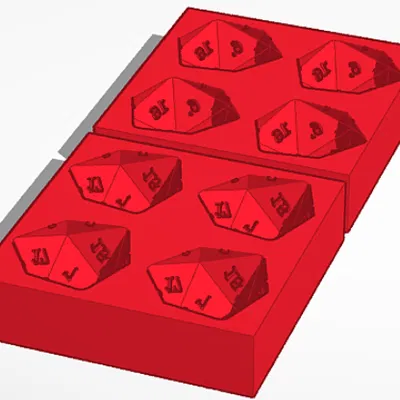 Khuôn làm đá hình xúc xắc D20 - Phụ kiện game night độc đáo