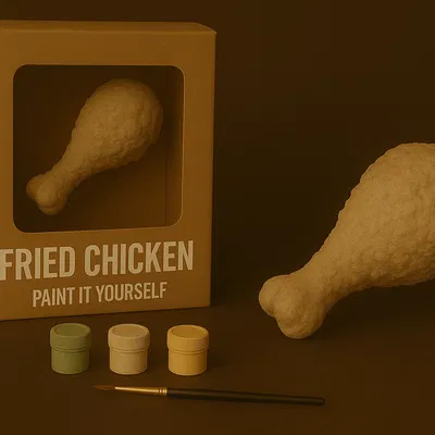 Gà Rán - Mô Hình Tự Tô Màu