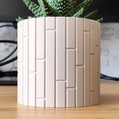 Chậu cây và chậu hoa thiết kế giả vân gỗ - Chế độ Vase Mode