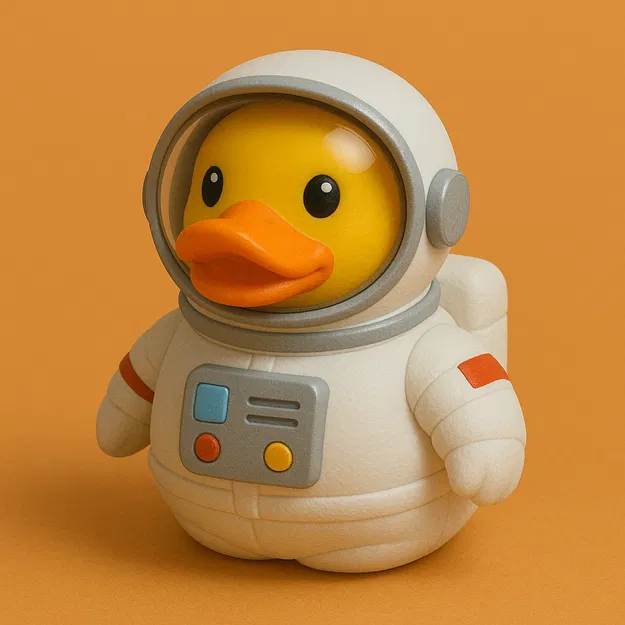 Mô hình chú vịt phi hành gia Space Duck 3D đáng yêu - Image 1