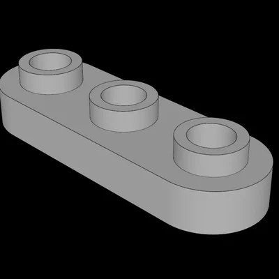 Mảnh ghép Lego 1x3 đầu tròn tương thích - File in 3D hữu ích