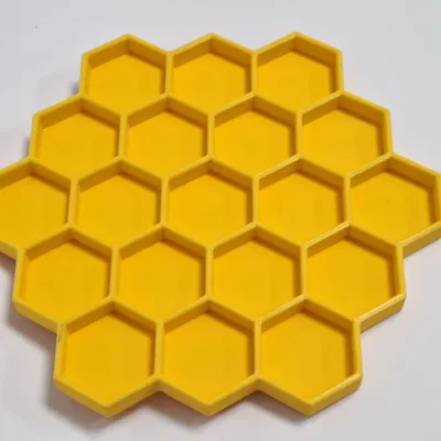 Khay Chơi Cảm Giác Hình Tổ Ong Cho Bé - File In 3D Độc Đáo