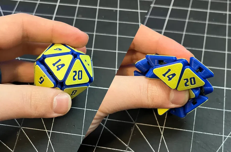 Mô hình D20 Fidget giải tỏa căng thẳng độc đáo cho người mê in 3D - Image 1