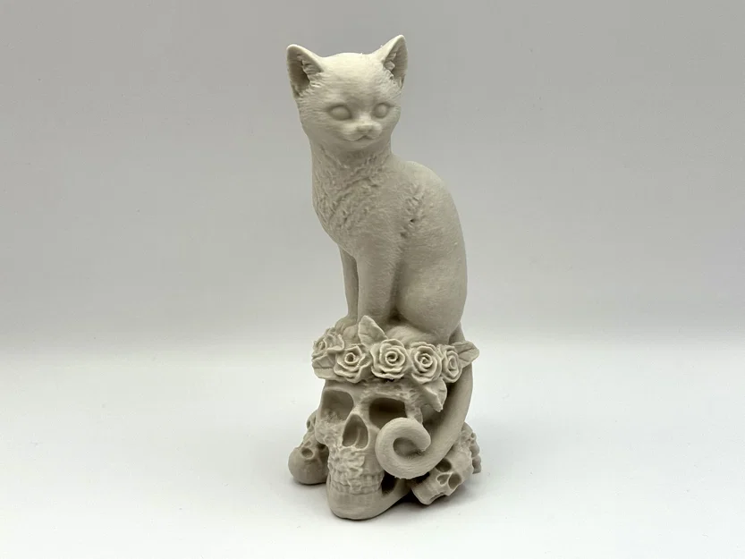 Mèo Thần Bí Trên Đầu Lâu (Mystic Cat on Skulls) - Image 1
