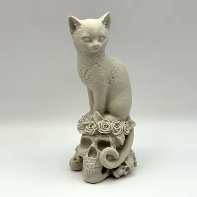 Mèo Thần Bí Trên Đầu Lâu (Mystic Cat on Skulls)