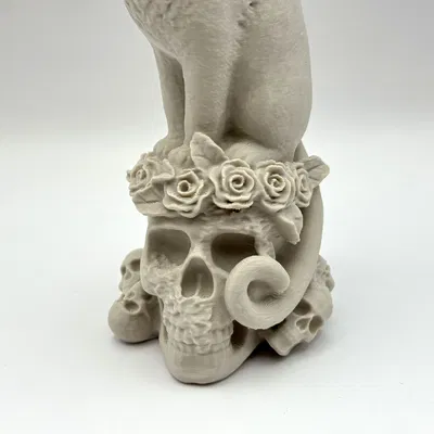 Mèo Thần Bí Trên Đầu Lâu (Mystic Cat on Skulls)