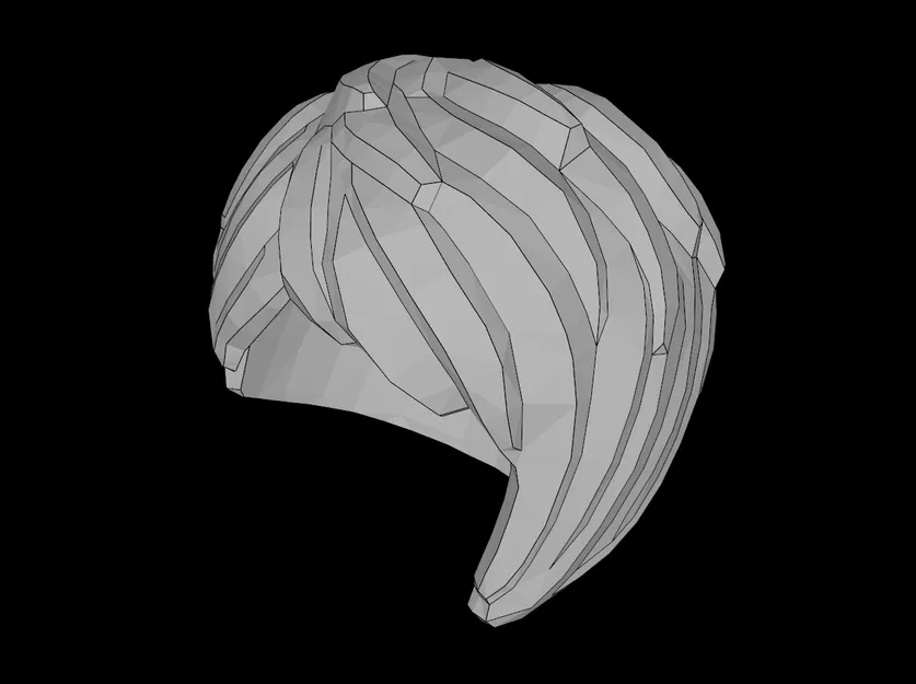 Mẫu tóc nữ ngắn minifig tương thích LEGO - File 3D in ấn chất lượng - Image 1