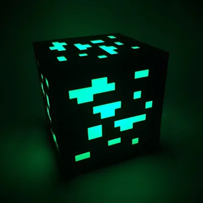 Đèn Minecraft Ore 120 mm — Bộ Kit RGBW 16 màu KC007