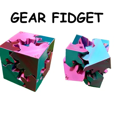 Gear Cube Fidget (Không cần ốc vít)