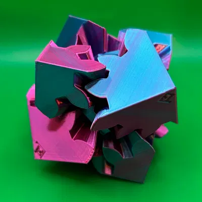 Gear Cube Fidget (Không cần ốc vít)