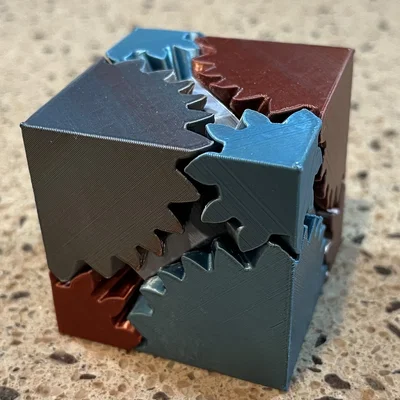 Khối Lập Phương Bánh Răng Gear Cube Fidget Độc Đáo