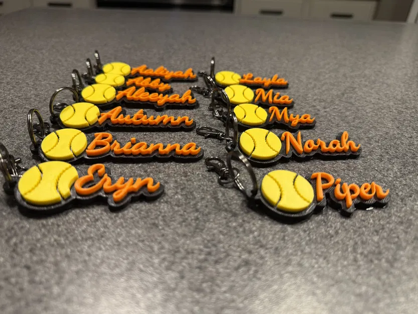 Móc khóa Softball / Baseball có thể tùy chỉnh - Image 3