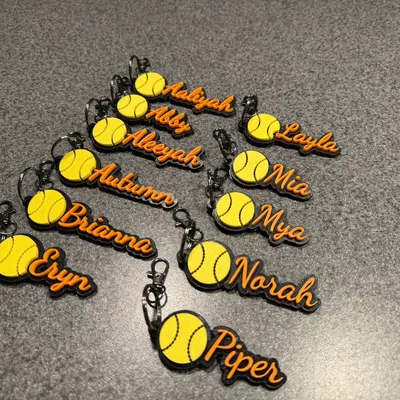 Móc khóa Softball / Baseball có thể tùy chỉnh