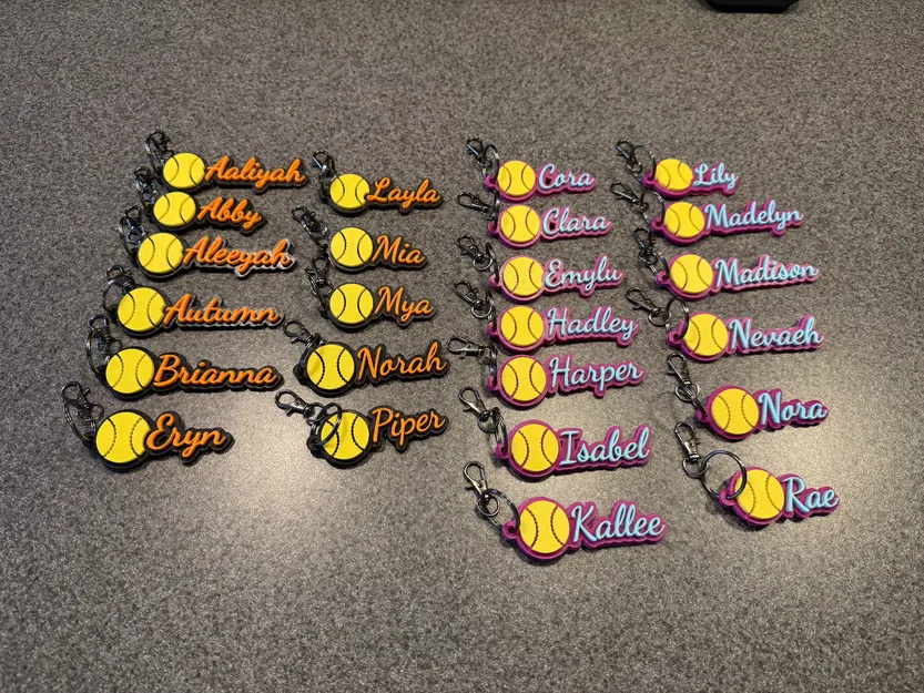 Móc khóa Softball / Baseball có thể tùy chỉnh - Image 5