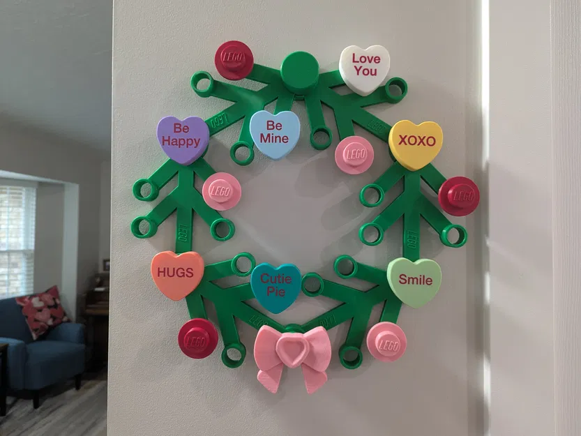 Trái tim Valentine cho vòng hoa Giant Lego Wreath, bắt buộc dùng AMS - Image 1