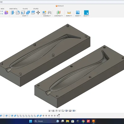 Mẫu khuôn đúc mồi giả (Fishing Softbait Mold) in 3D chuyên dụng
