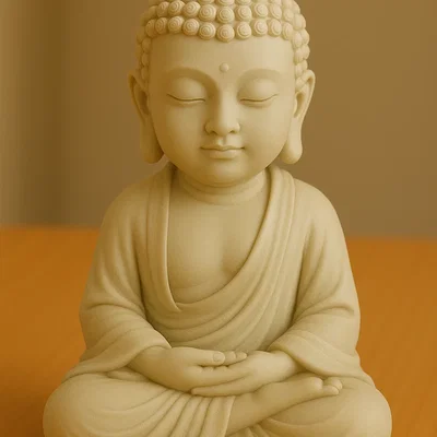 Tượng Phật ngồi thiền 3D - Mẫu thiết kế tĩnh tại, an yên