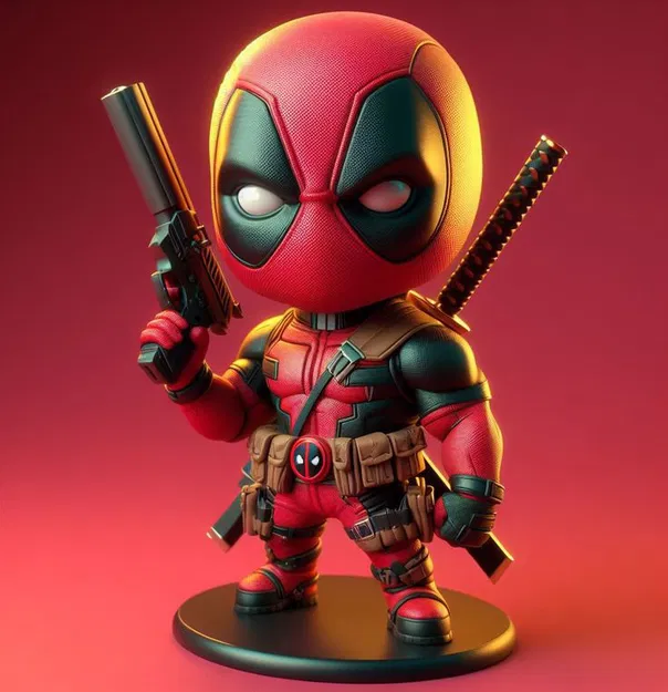Mô hình 3D Mini Deadpool - Image 1