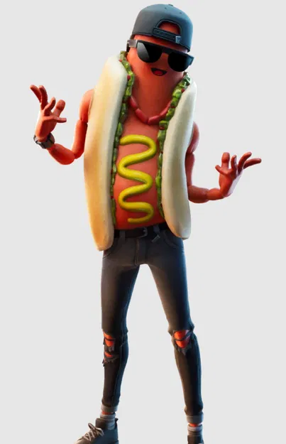Mô hình nhân vật Hot Dog trong Fortnite - Image 1