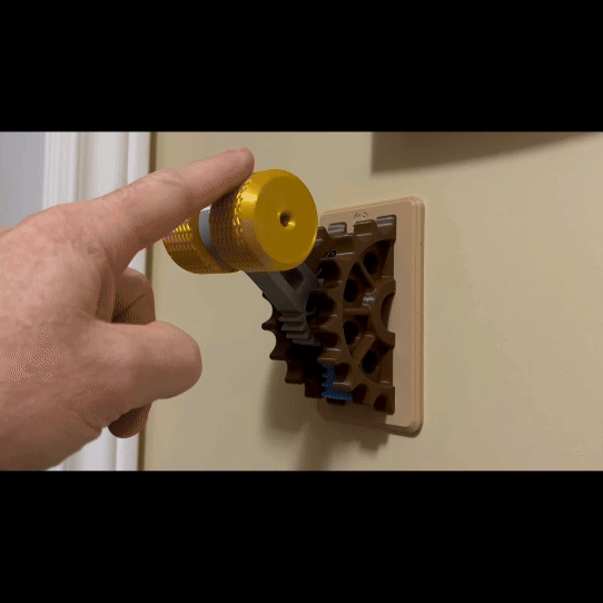 Công tắc đèn phong cách Steampunk với cơ chế bánh răng "Tactile Gear Action"