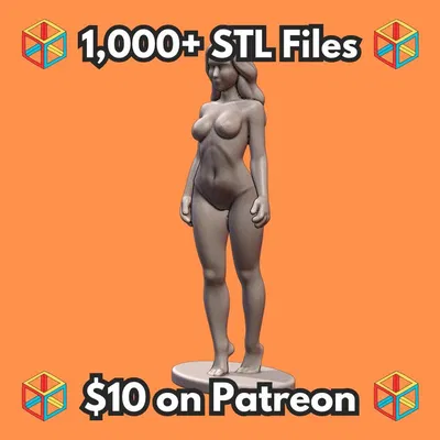 Mô hình tượng nữ dáng đứng 3D (STL File) chất lượng cao