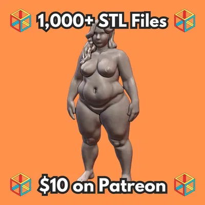 Mô hình nhân vật nữ 3D đầy đặn - File STL thiết kế nghệ thuật chi tiết