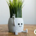 Chậu Cây Happy Sitting Pot - Mẫu Dáng Peace Out - Thumbnail 1