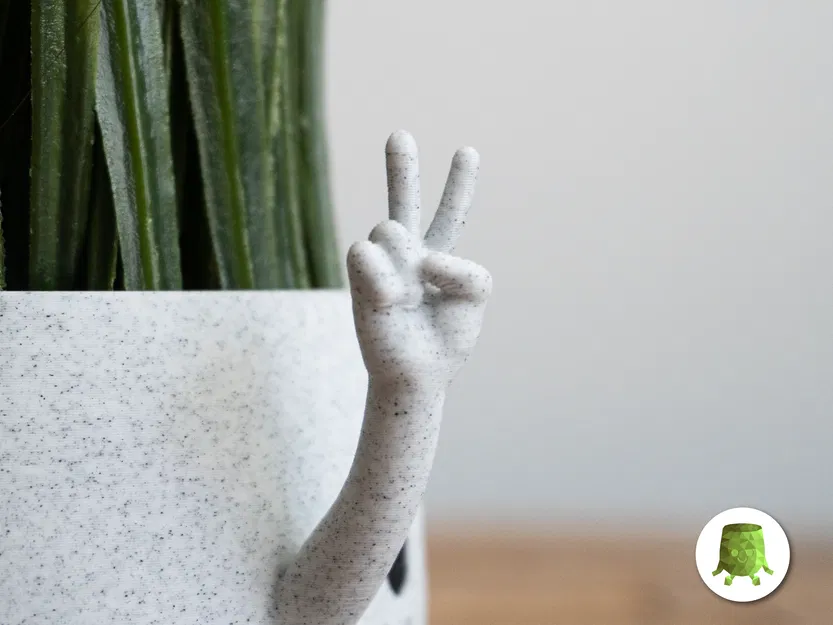 Chậu Cây Happy Sitting Pot - Mẫu Dáng Peace Out - Image 2