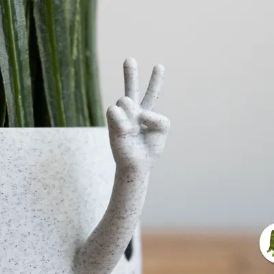 Chậu Cây Happy Sitting Pot - Mẫu Dáng Peace Out