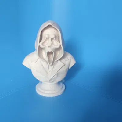 Tượng bán thân Ghostface (Scream) trang trí cho dân mê phim kinh dị