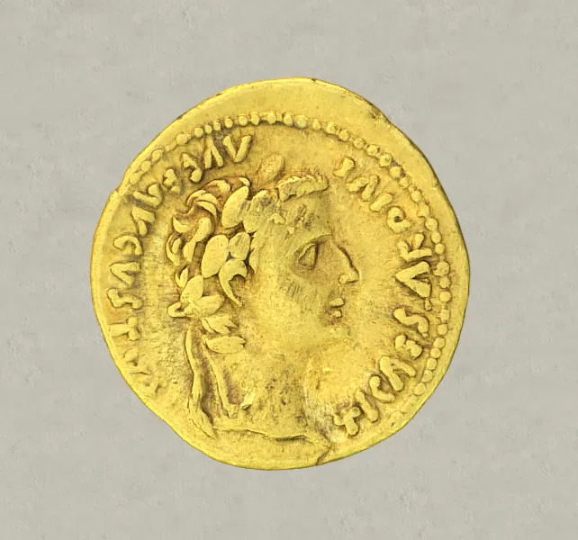 Mô hình đồng tiền vàng La Mã Tiberius Aureus - Image 1