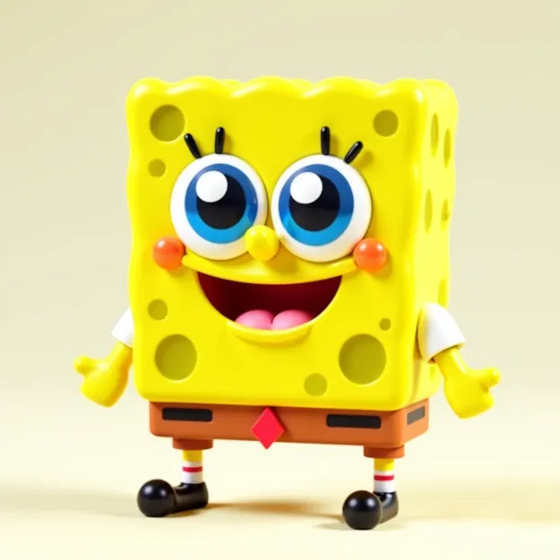 Mô hình 3D SpongeBob siêu dễ thương để trang trí bàn làm việc - Image 1