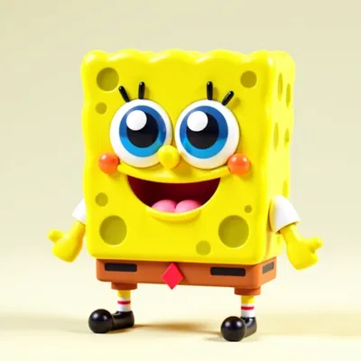 Mô hình 3D SpongeBob siêu dễ thương để trang trí bàn làm việc
