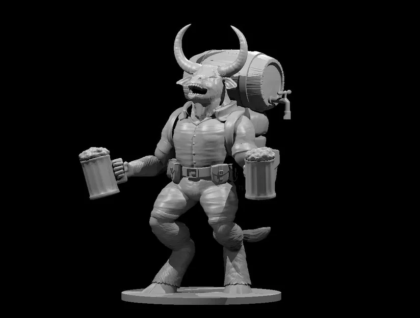 Minotaur Brewmaster - Mô hình Minotaur ủ bia - Image 1
