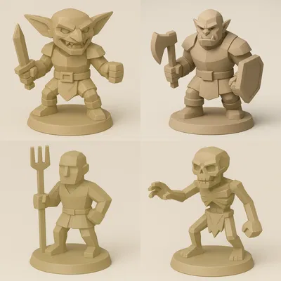 Bộ mô hình DnD đơn giản cho máy in 3D