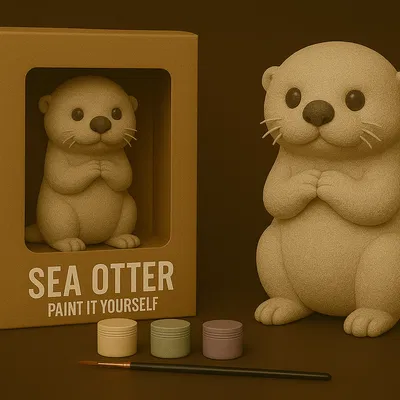 Rái cá biển – Mô hình tự tay tô màu