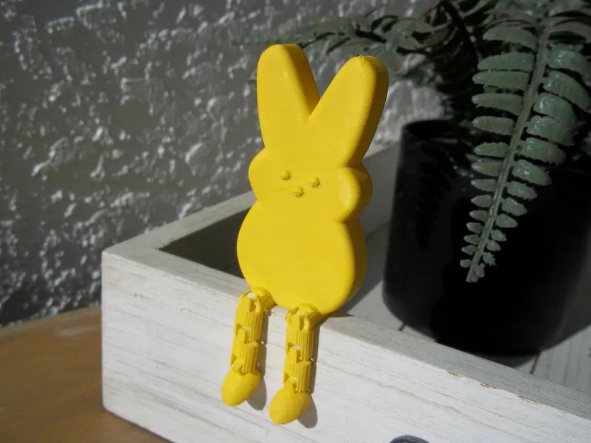 Mô hình thỏ Peep Buddy ngồi mép bàn trang trí Lễ Phục sinh 3D - Image 2