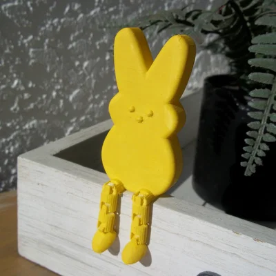 Mô hình thỏ Peep Buddy ngồi mép bàn trang trí Lễ Phục sinh 3D