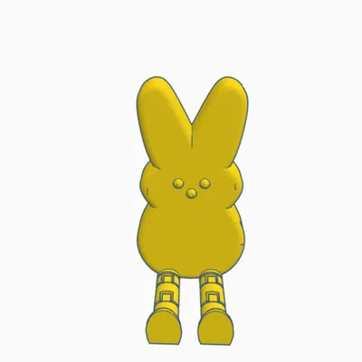 Mô hình thỏ Peep Buddy ngồi mép bàn trang trí Lễ Phục sinh 3D