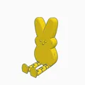 Mô hình thỏ Peep Buddy ngồi mép bàn trang trí Lễ Phục sinh 3D - Thumbnail 5