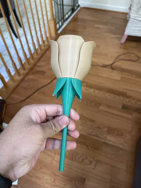 Mẫu Hoa Hồng và Thân Cây (Rose and Stem) - Image 2