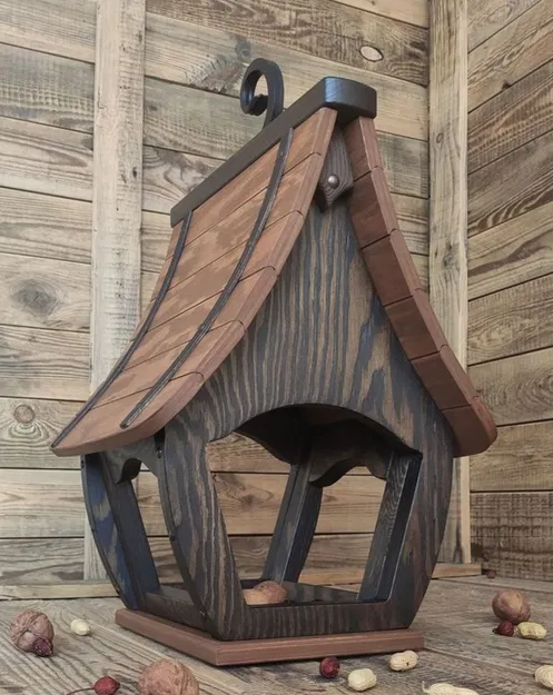 Rustic Birdhouse - Ngôi nhà gỗ nhỏ xinh cho chim in 3D - Image 1
