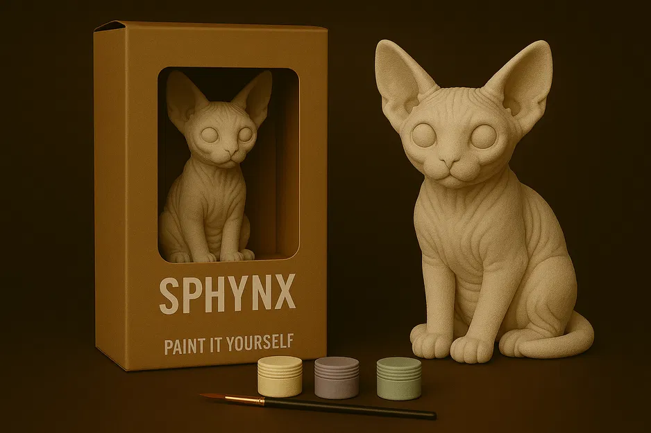 Sphynx – Mô Hình Tự Tô Màu - Image 1